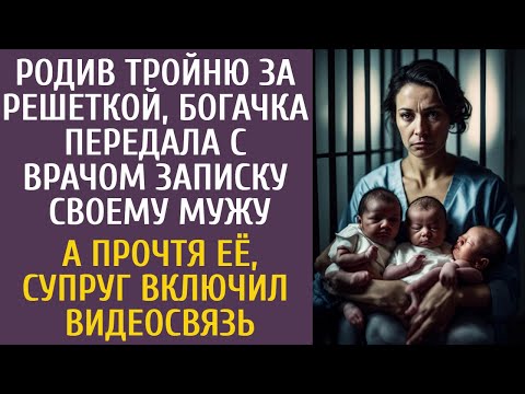 Видео: Родив тройню в тюрьмe, богачка передала с врачом записку мужу… Прочтя её, супруг включил видеосвязь…