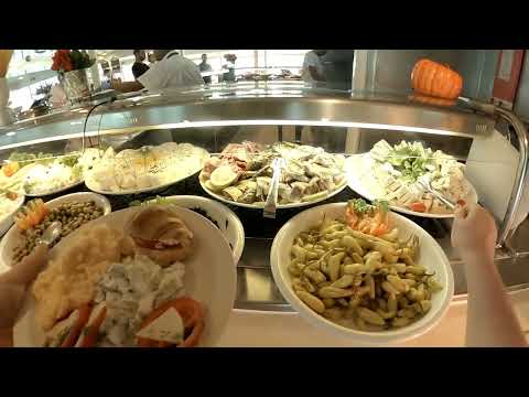 Видео: Круиз Мано Сапанут, июль 2024. Хайфа - Родос - Санторини. Ресторан "Сан Марко" 10 палуба. Разные дни