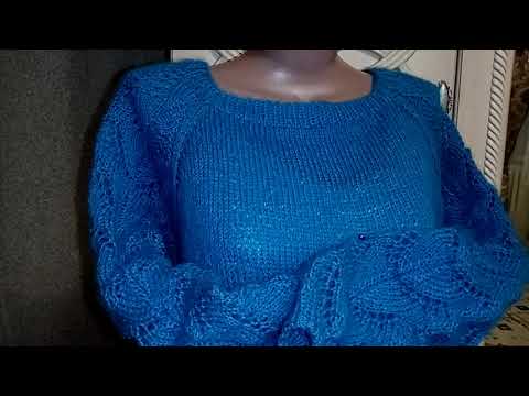 Видео: Джемпер регланом сверху/Готовое изделие/Обзор