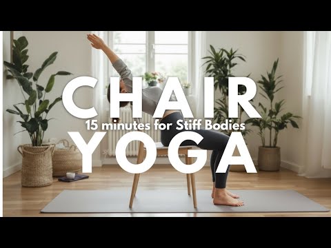 Видео: Йога на стуле для напряженных тел. 15-минутная растяжка для всех типов тела.