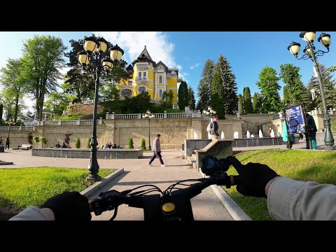 Видео: Кисловодск. Вечерняя прогулка по городу и парку на электросамокате WHITE SIBERIA NERPA PRO. 4К 30fps