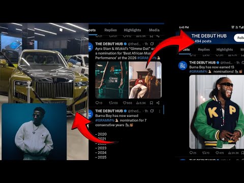 Видео: Davido, Burna Boy и Wizkid празднуют 24-ю номинацию на премию «Грэмми» в Rolls Royce Cullinan! 💎