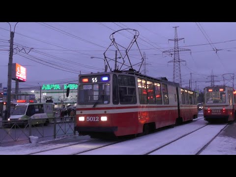 Видео: Санкт-Петербургский трамвай | зимний день 06.01.2020