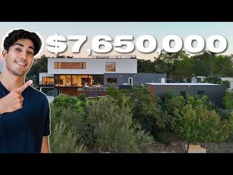 Видео: Внутри современного архитектурного дома стоимостью 7,65 млн долларов с обзором на 360° в Уэст-Лей...