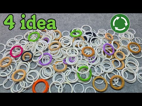 Видео: 4 замечательные идеи переработки пластиковых колец ♻️