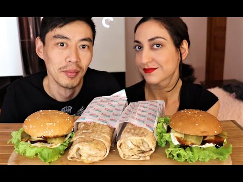 Видео: мукбанг  ШАУРМА  яичные бургеры   не асмр     ответы на вопросы