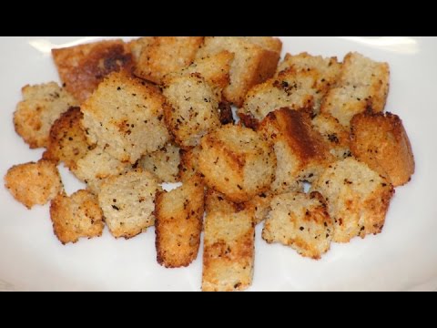 Видео: Домашние сухарики с чесноком и специями - вкусно и просто