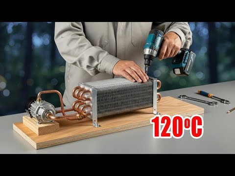 Видео: Бесплатная горячая вода круглый год! Попробуйте подключить медную трубу к мотору и получите бесплат