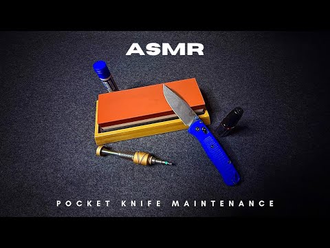 Видео: ASMR | Уход за карманным ножом | Заточка, смазка и тактильные ощущения