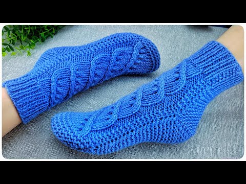 Видео: Носки на двух спицах БЕЗ ШВА!!!💥Носки с пяткой бумеранг!👍 МК для начинающих