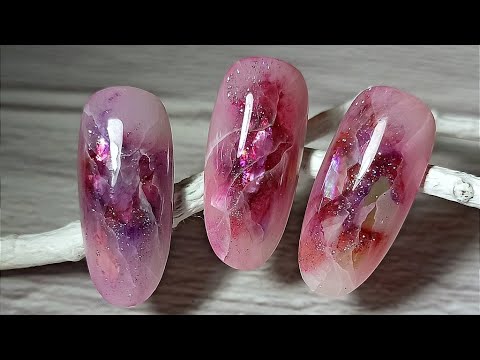 Видео: Nail Art Ideas | ЭФФЕКТ НАТУРАЛЬНОГО КАМНЯ #3 | Дизайн для тех, кто укрепляет ногти полигелем😊