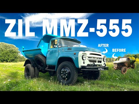 Видео: ZIL MMZ 555 (1973) - BEFORE & AFTER - Old Dump Truck Restoration - ЗИЛ-ММЗ-555