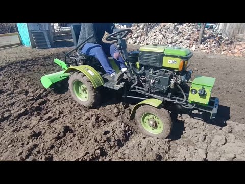 Видео: ДЕЛАЕТ КРАСОТУ, ФРЕЗЕРОВКА МОТОТРАКТОРОМ ЗУБР 12 Е / MILLING WITH A ZUBR 12 E MOTOR TRACTOR