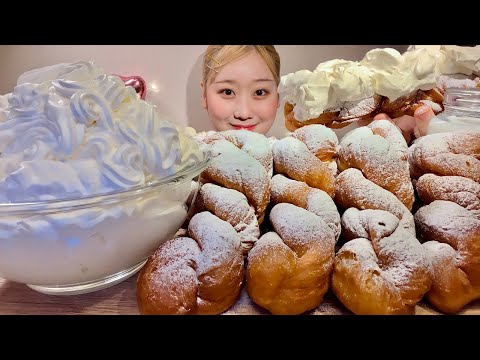 Видео: ASMR Жареный хлеб【русские субтитры】【Mukbang/ Eating Sounds】