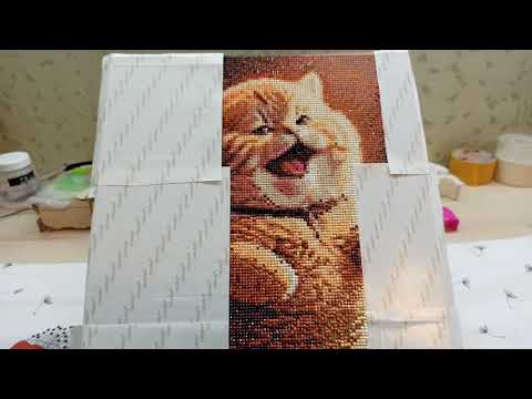 Видео: Алмазная мозаика Гранни. Обзор набора  и готовая работа . Пушистик .
