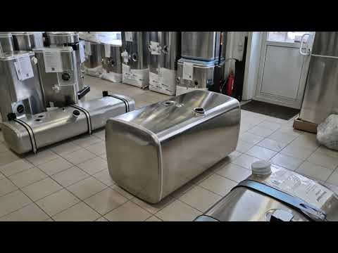 Видео: Бак MAN, 580 литров, алюминиевый, усиленный, топливный, 700*700*1360, резьба на радиусе для перелива