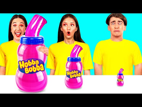 Видео: Большая, Средняя или Маленькая Тарелка Челлендж | Вкусные Рецепты от Crazy DO