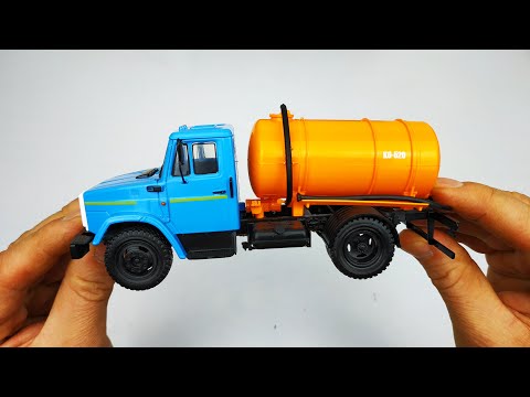 Видео: Модель грузовика ЗИЛ 4333 (КО-520) Ассенизатор 1/43. Легендарные грузовики Модимио №5. Про машинки