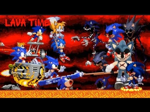 Видео: Sonic VS Sonic EXE 2-я Серия: Время Лавы