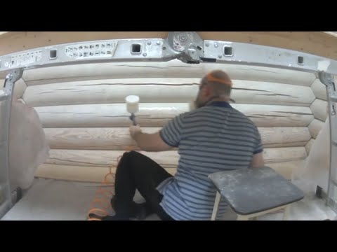 Видео: 🎨 Покраска деревянных стен дома внутри краскопультом⛽. Все-таки кисть или пульверизатор?🛢️