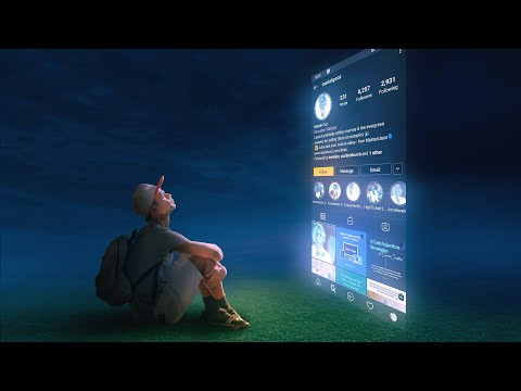 Видео: Как создать голографический эффект на фото в Instagram | Урок по Photoshop