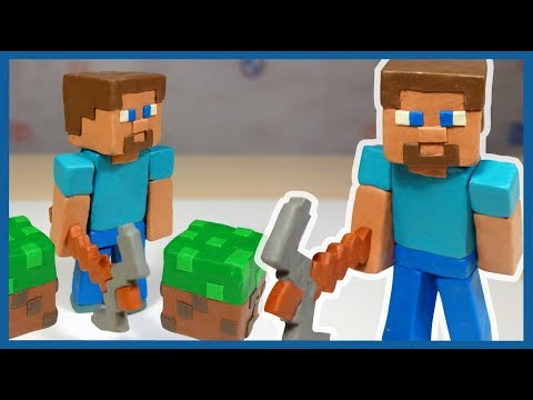 Видео: Как слепить Стива из пластилина. Майнкрафт. Minecraft. Plasticine.
