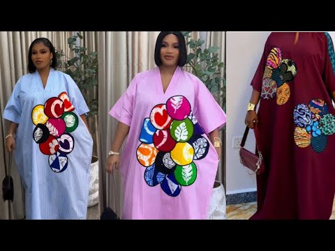 Видео: Как сшить модный полосатый кафтан Бубу с заплатками в виде кругов Анкары