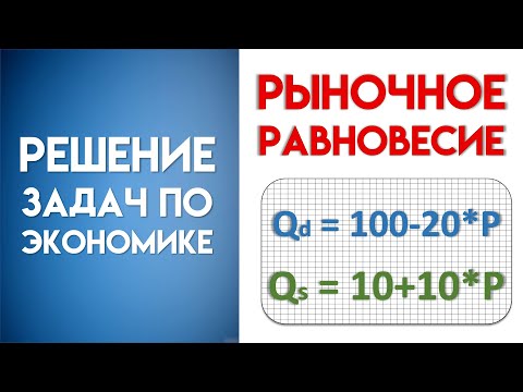 Видео: Равновесная цена. Решение задачи