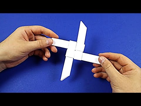 Видео: Как сделать сюрикен из бумаги. Оригами сюрикен из бумаги. How To Make a Paper Ninja Star (Shuriken)