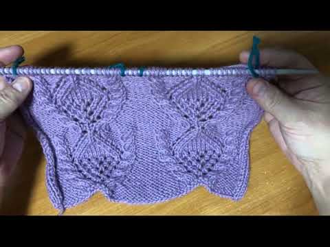 Видео: Таким красивым узором получатся замечательные изделия. Вяжем спицами