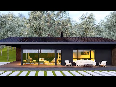 Видео: Современный и стильный дом. Внутри черного деревянного дома, где модерн встречается с минимализмом