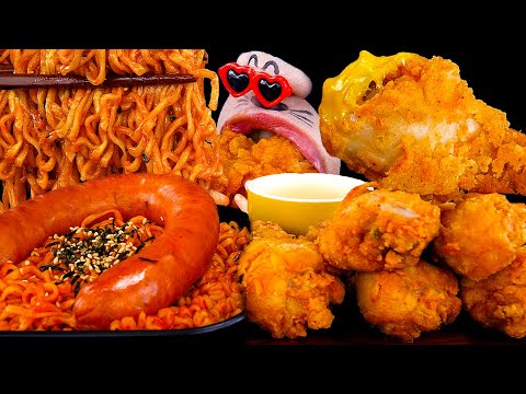 Видео: домашняя курица на пахте и острая куриная лапша Kielbasa ASMR кулинарное шоу (субтитры)