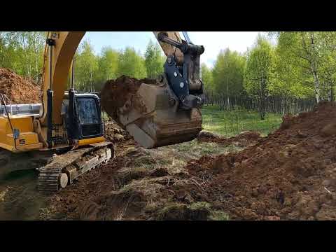 Видео: Геологоразведка месторождения проходкой шурфов экскаватором. Показываем один день за 2 минуты