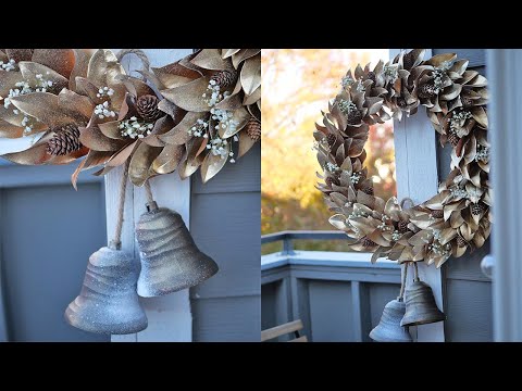 Видео: Новогодний декор из сухих листьев / DIY TSVORIC