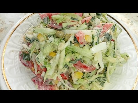 Видео: ВЕСЕННИЙ салат из белокочанной капусты. Простой и Очень Вкусный Салат.