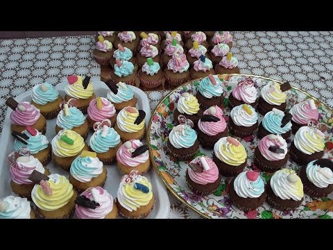 Видео: Капкейки  с чёрным и белым шоколадом.( Cupcakes with black and white chocolate.)