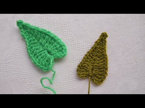 Видео: Вязание листика крючком. ОЧЕНЬ ЛЕГКО! МК для начинающих/How to Crochet a Leaf for Beginners Урок 334