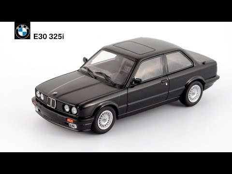 Видео: BMW E30 325i 1989 Schwarz • Minichamps Sondermodell • Масштабные модели автомобилей 1980-х 1:43