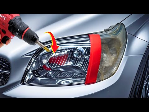 Видео: Секретный инструмент для восстановления старых фар до состояния СОВЕРШЕННО НОВЫХ – гениальный трюк,