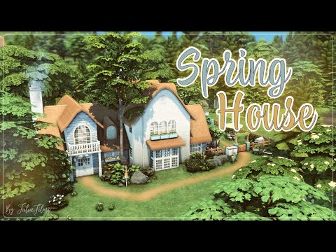 Видео: Весенний дом🌺│Строительство│Spring House│SpeedBuild│NO CC [The Sims 4]