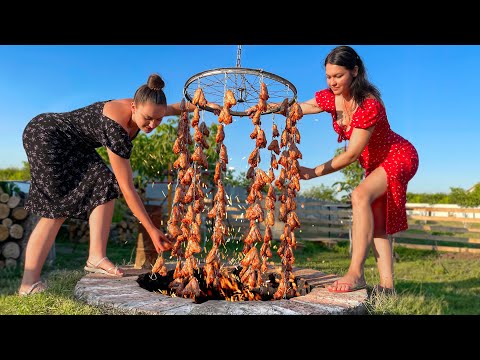 Видео: 199 Куриных Крылышек Зажаренные в Подземном Тандыре! Невероятное блаженство вкуса