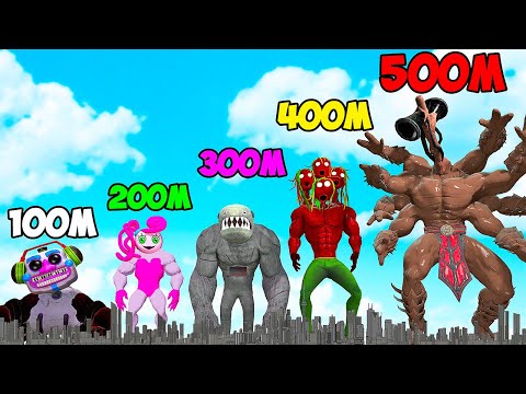 Видео: СРАВНЕНИЕ РАЗМЕРОВ ВСЕХ КАЧКОВ СЦП МОНСТРОВ И АНИМАТРОНИКОВ ФНАФ В ГАРРИС МОД! (Garry`s Mod)