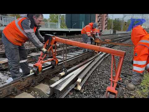 Видео: Смена крестовины. Зеленогорская дистанция пути ПЧ-17