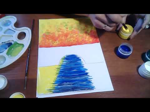 Видео: Золота осінь гуашшю