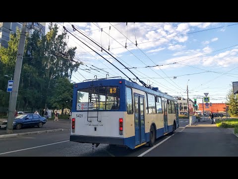 Видео: Троллейбус, маршрут №13 ВМЗ-5298.00 (ВМЗ-375) б.5421 (09.08.2022) Санкт-Петербург