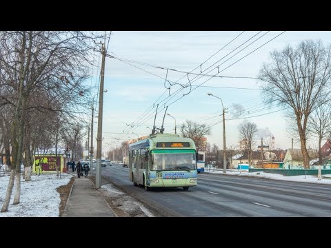 Видео: Троллейбус Гомеля БКМ 32102 борт номер 1819 маршрут 5