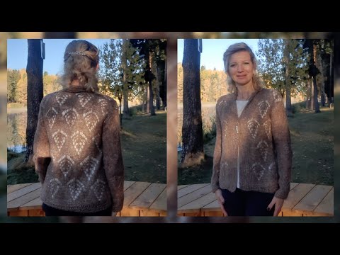 Видео: Кардиган "Листопад"/Пряжа Drops "Brushed Alpaca Silk"/ МК