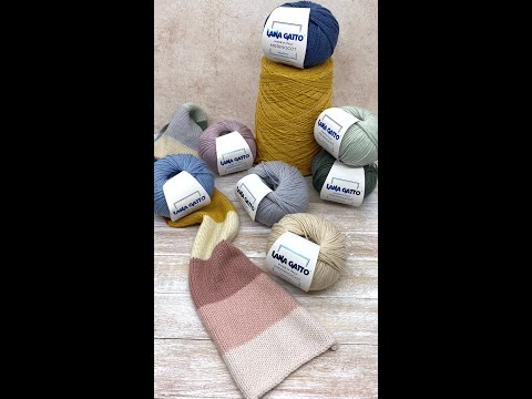 Видео: Новая поставка пряжи MERINOCOT Lana Gatto меринос с хлопком