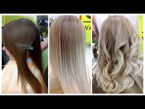 Видео: Омбре блонд / Балаяж через начес // Ombre blond / How to Balayage Ombre