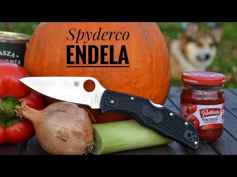 Видео: Spyderco Endela кухонный тест на даче